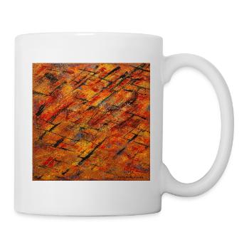 Grille Incandescente Abstraite - Mug blanc - blanc - Droite