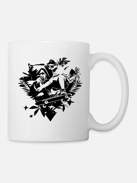 Skateboarder - Tasse - Weiß