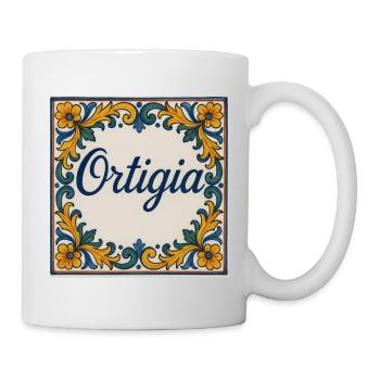 Motif de carreaux céramiques Ortiga - Mug blanc - blanc - Droite
