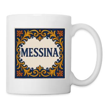 Conception de carreaux ornementaux de Messine - Mug blanc - blanc - Droite