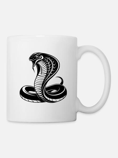 Kobra-Schlange - Tasse - Weiß