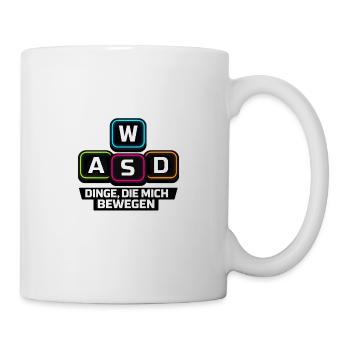 WASD Dinge Die Mich Bewegen - Tasse - Weiß - Rechts