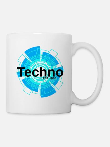 TechCircle Neon 1985 - Tasse - Weiß