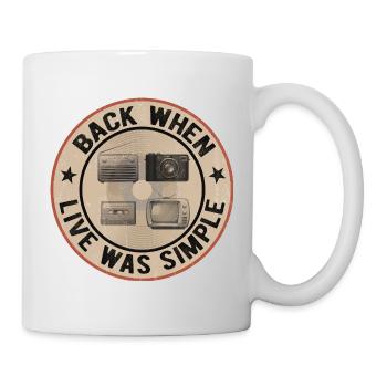 À l’époque où la vie était simple – Nostalgie rétro - Mug blanc - blanc - Droite