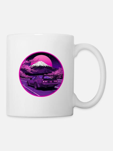 Fuji-Nächte — Rotary Coupé am Heiligen Berg - Tasse - Weiß