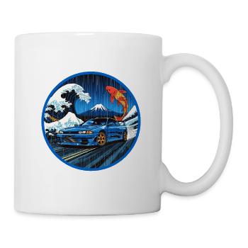 Wellenlegende — JDM-Ikone trifft auf die große Welle - Tasse - Weiß - Rechts