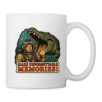 Vintage Diver et Crocodile Graphic - Mug blanc - blanc - Droite