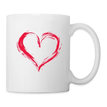 Herz - Tasse - Weiß - Rechts