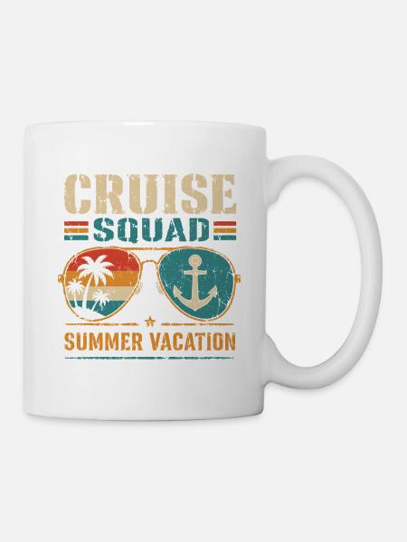Lunettes de soleil Retro Cruise Squad pour les vacances d’été - Mug blanc - blanc