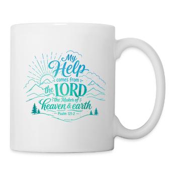Aide du Seigneur, Psaume 121 - Mug blanc - blanc - Droite