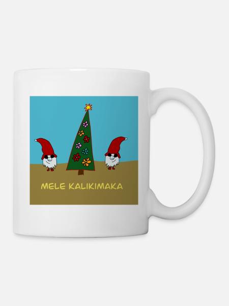 Mele Kalikimaka - Jour de Noël hawaïen lumineux - Mug blanc - blanc