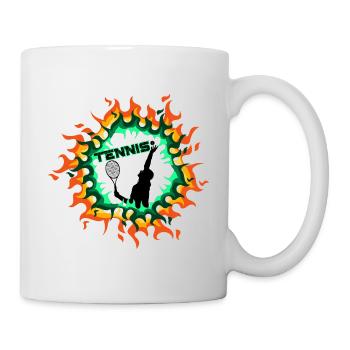 Hoop Flames Tennis - Mug blanc - blanc - Droite
