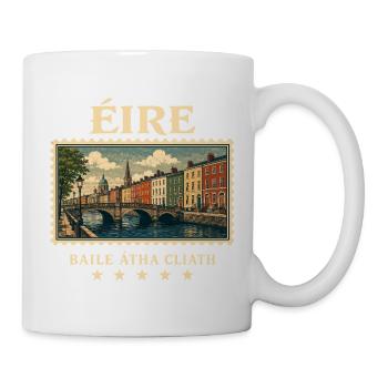 Irland Dublin Vintage Reisemarke - Tasse - Weiß - Rechts