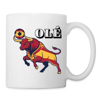 Spanish Bull Football Art - Mug - white - Right