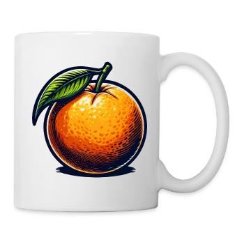 Leuchtendes Retro-Orange - Tasse - Weiß - Rechts