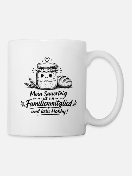 Sauerteigglas Familienmomente - Tasse - Weiß