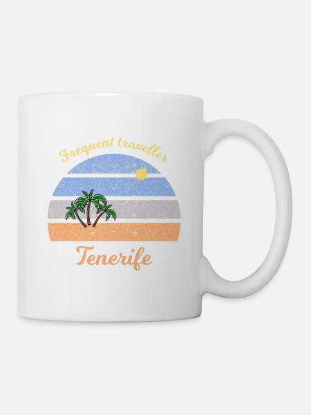 Häufiger Reisender Teneriffa - Tasse - Weiß