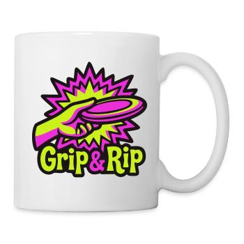 Illustration de déchirure de prise en disc golf - Mug blanc - blanc - Droite