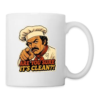 C’est drôle, tu es sûr que c’est propre, chef - Mug blanc - blanc - Droite