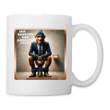 Ich scheiß auf Arbeitszeit - Tasse - Weiß - Rechts