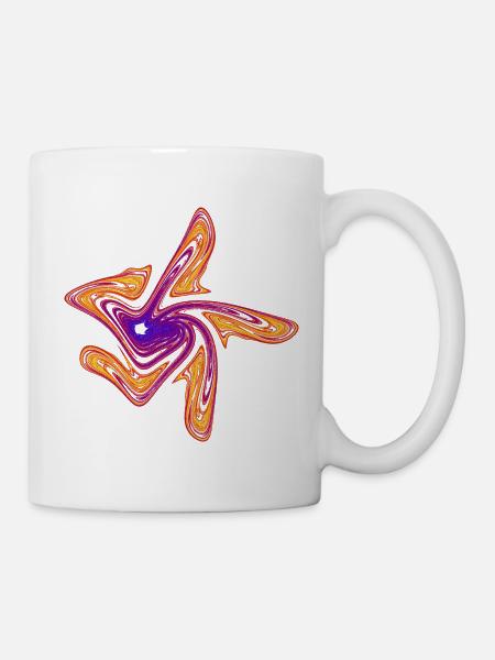 Chaosblüte – Ordnung im Unvorhersehbaren - Tasse - Weiß