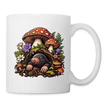 Forest mole in the mushroom paradise - Mug - white - Right