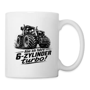 TurboTraktor Kraftspruch - Tasse - Weiß - Rechts