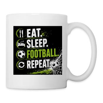 Eat Sleep Football Repeat - Mug - white - Right