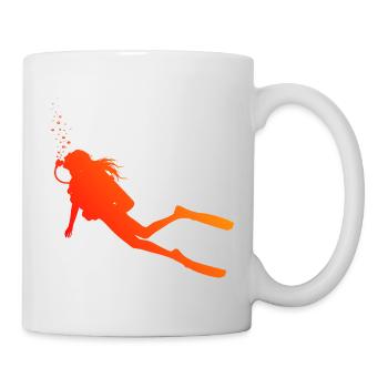 Gift idea for a diving fan with freediving - Mug - white - Right