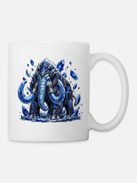 Eis Mammut Kristallkrone - Tasse - Weiß