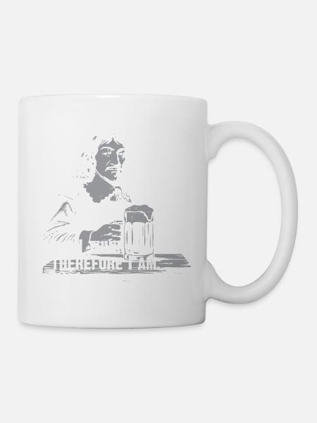 Descartes-Bier-Moment - Tasse - Weiß