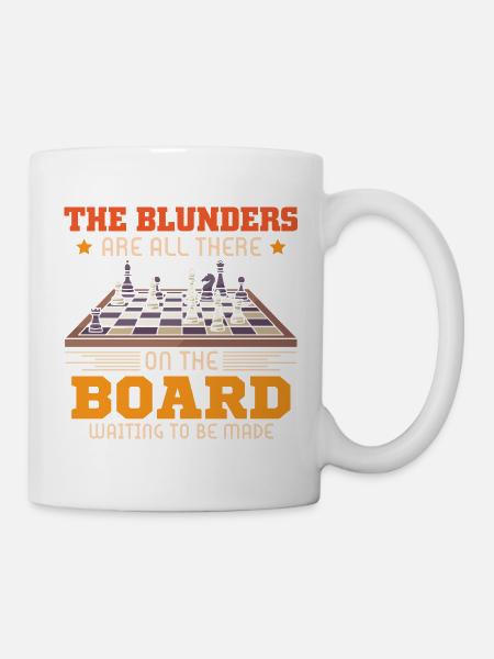 Schach Schachspieler Schachbrett - Tasse - Weiß