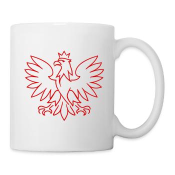 Poland Coat of Arms Eagle – Minimalist Design - Mug - white - Right