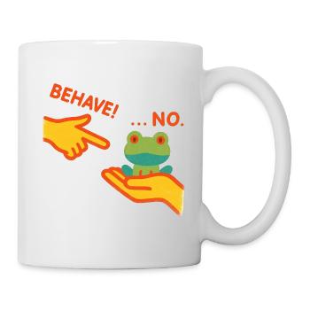 Grenouille défiant - Mug blanc - blanc - Droite