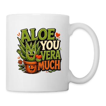 Aloe You Vera Much – Funny Aloe Vera - Mug - white - Right