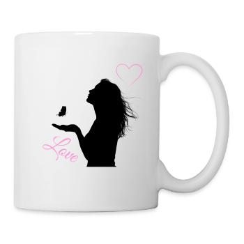 Papillon d’amour - Mug blanc - blanc - Droite