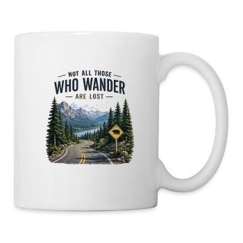 Sentier de randonnée : Tous ceux qui errent ne sont pas perdus - Mug blanc - blanc - Droite