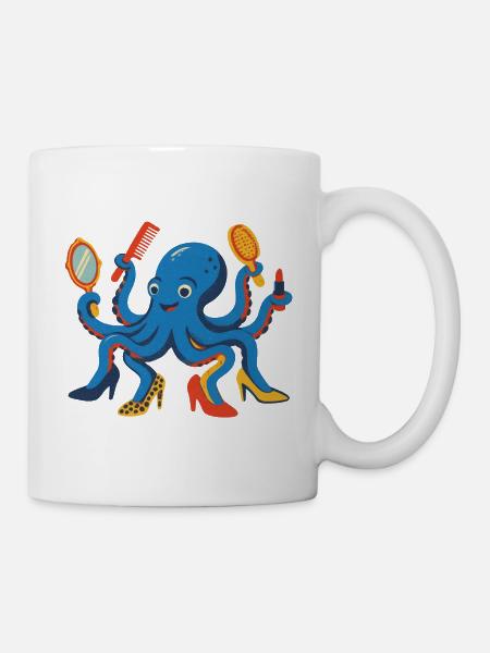Octopus styling - Mug - white