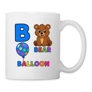 Bärenballon-Buchstabendesign - Tasse - Weiß - Rechts