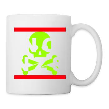NO NZS, NEVER AGAIN, ANTI-FASCISM, NO AFD GREEN - Mug - white - Right