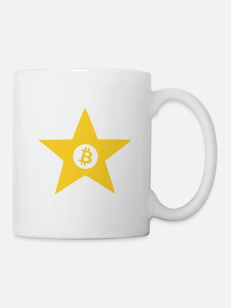 Bitcoin Stern Goldstar - Tasse - Weiß
