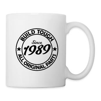 Zwei Sterne 1989 Silhouette - Tasse - Weiß - Rechts