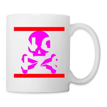 NO NZS, NEVER AGAIN, ANTI-FASCISM, NO AFD PINK - Mug - white - Right