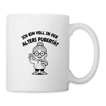 Alters Pubertät - Tasse - Weiß - Rechts