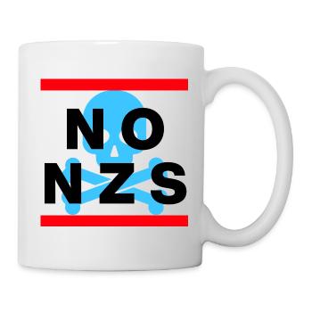 PLUS JAMAIS DE NZS ANTIFASCISME PAS AFD BLUE - Mug blanc - blanc - Droite