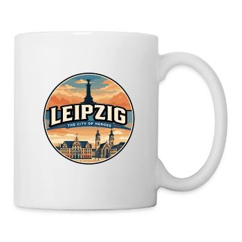 Retro Leipzig Old Town Hall Badge - Mug - white - Right