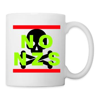 NO NZS NEVER AGAIN ANTI-FASCISM NO AFD GREEN - Mug - white - Right