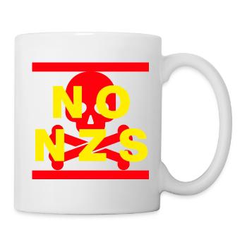 PAS DE NZS PLUS JAMAIS ANTIFASCISME PAS AFD JAUNE ROUGE - Mug blanc - blanc - Droite