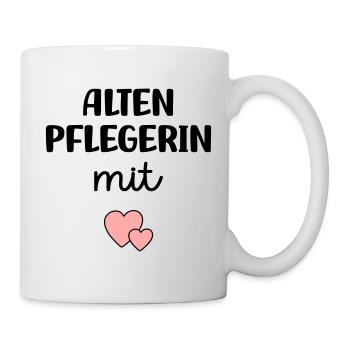 Altenpflegerin mit Herz - Tasse - Weiß - Rechts