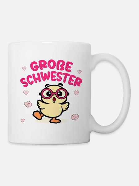 Große Schwester Kinderbrille - Tasse - Weiß